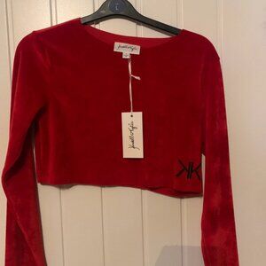 Kendall & Kylie velour crop top BNWT